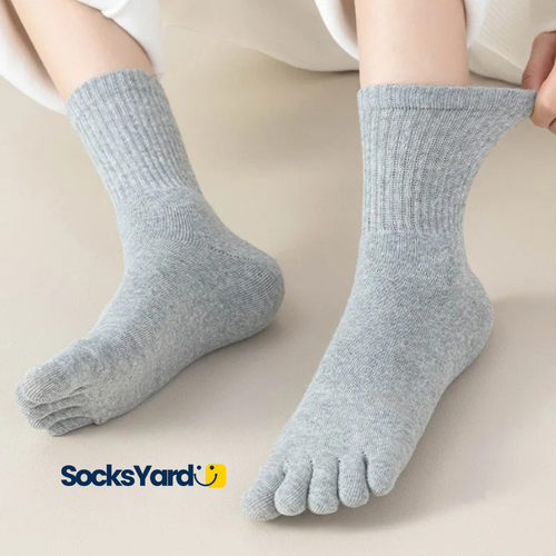 Heltäckande strumpor med tåseparerare