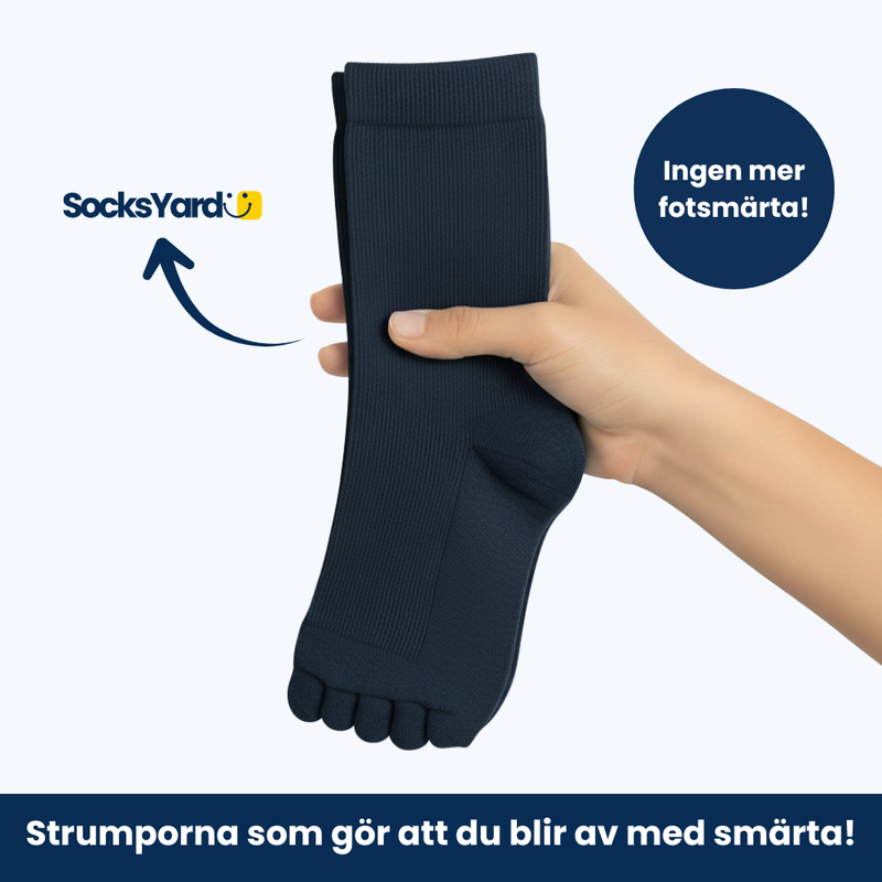 Våra fotjusterande strumpor är den perfekta lösningen för både män och kvinnor.