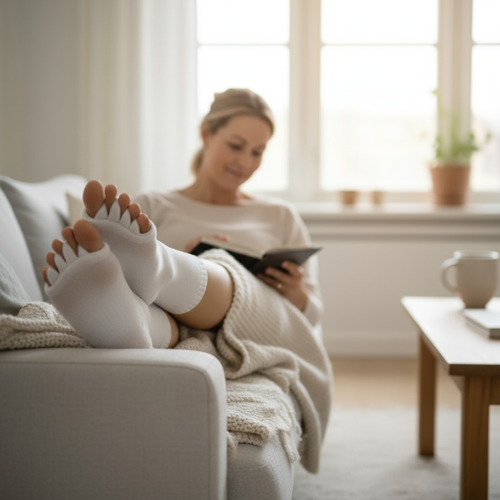 Strumpor med tåsepererare